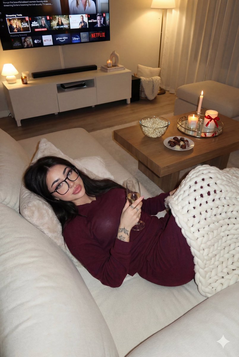 Cozy Evening Lifestyle Photography on Sectional Sofa — output 1