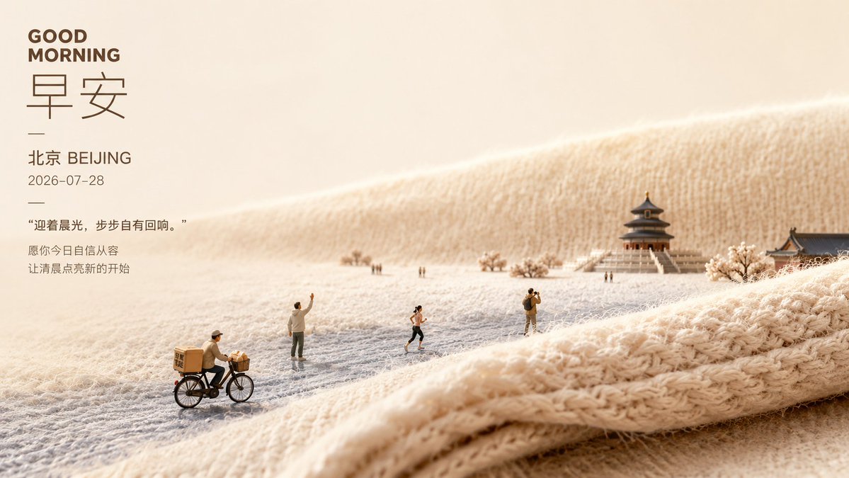 Infographic / Edu Visual - Soft Miniature Beijing Morning Poster — output 1