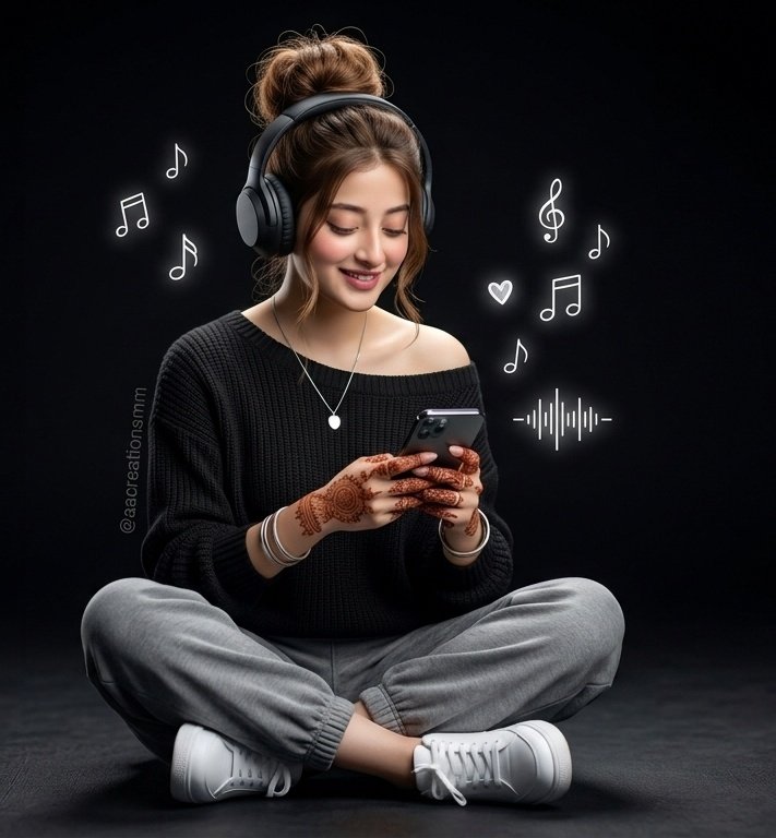 Profile / Avatar - 3D Anime Girl with Headphones โ output 1