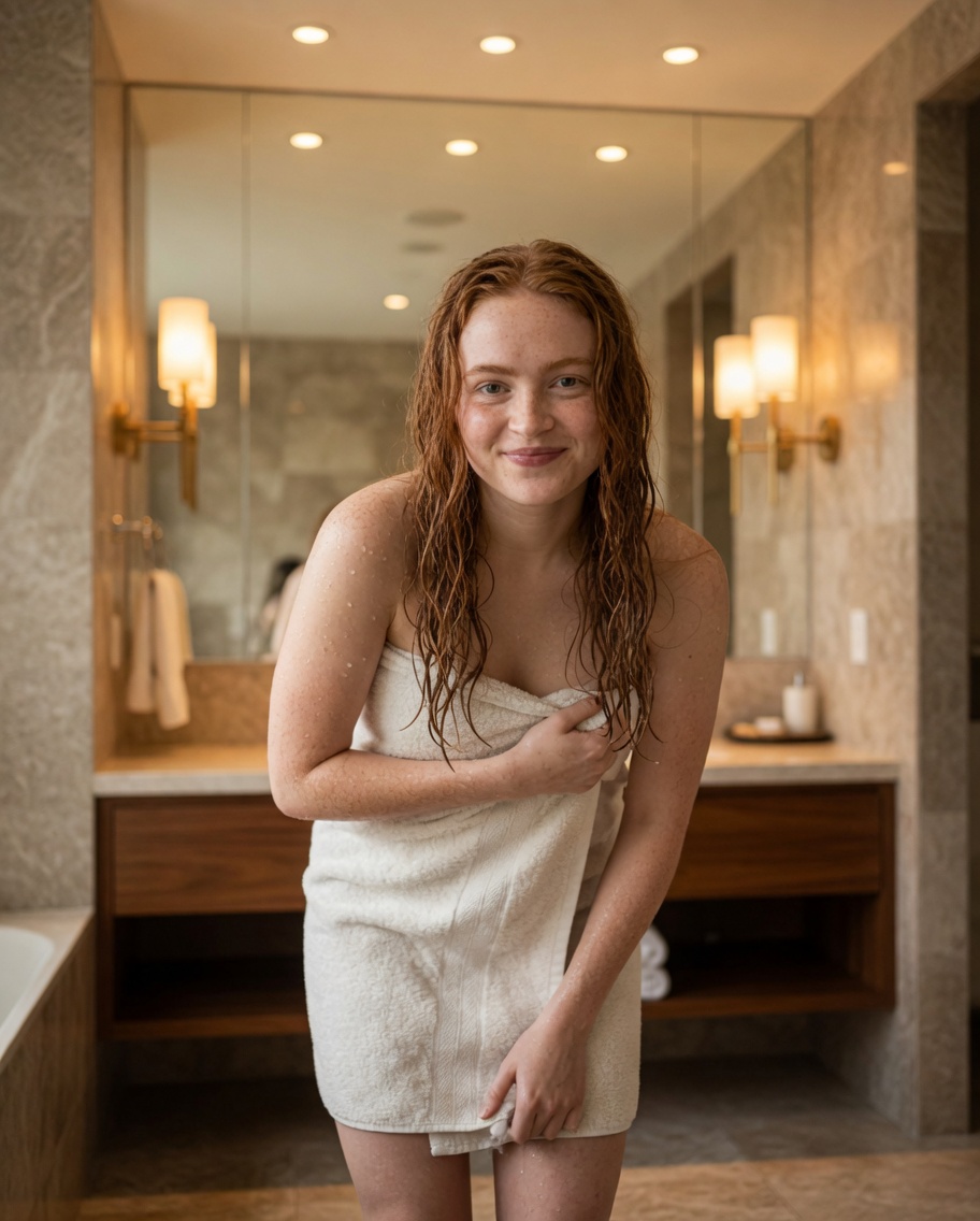 Profile / Avatar - Candid Bathroom Lifestyle Portrait — output 1