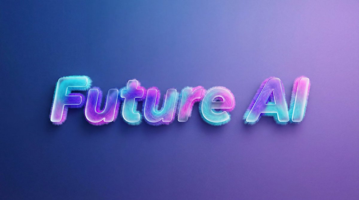 Product Marketing - Futuristic Fluffy Glass Typography Art — output 1