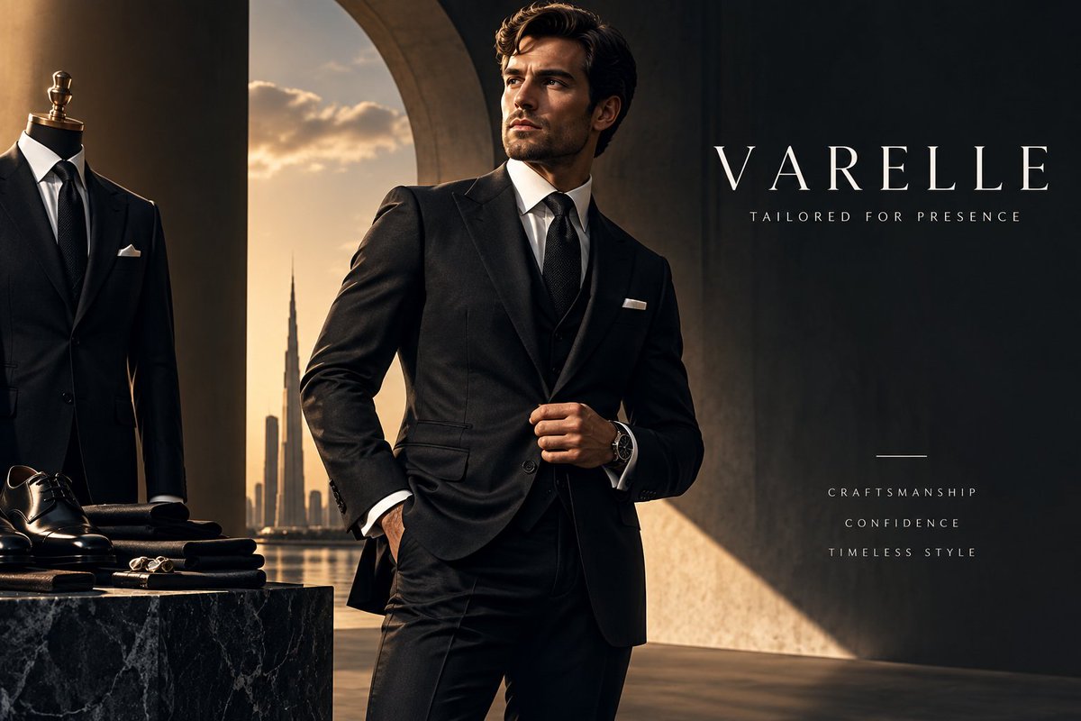 Product Marketing - Luxury Suit Fashion Editorial Prompt — output 1