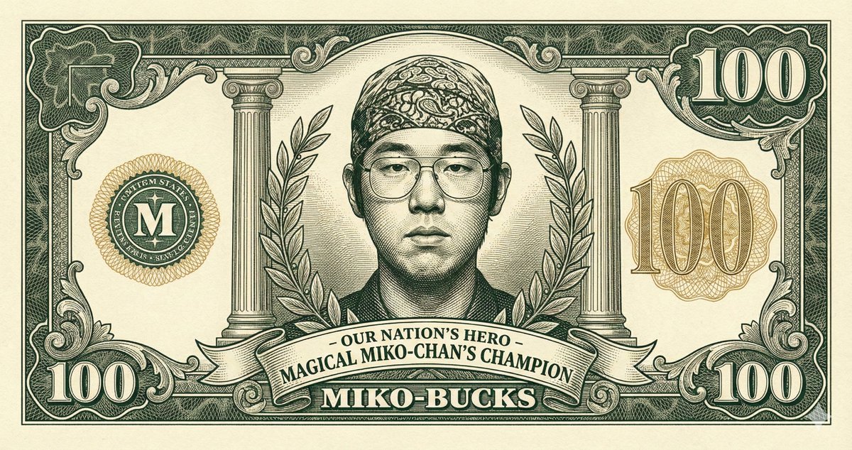 Social Media Post - Classic Anime Nerd Otaku in the Style of Currency — output 1