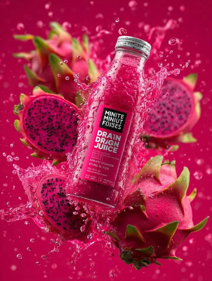 E-commerce Main Image - Explosive Dragon Fruit Juice Photography — output 1