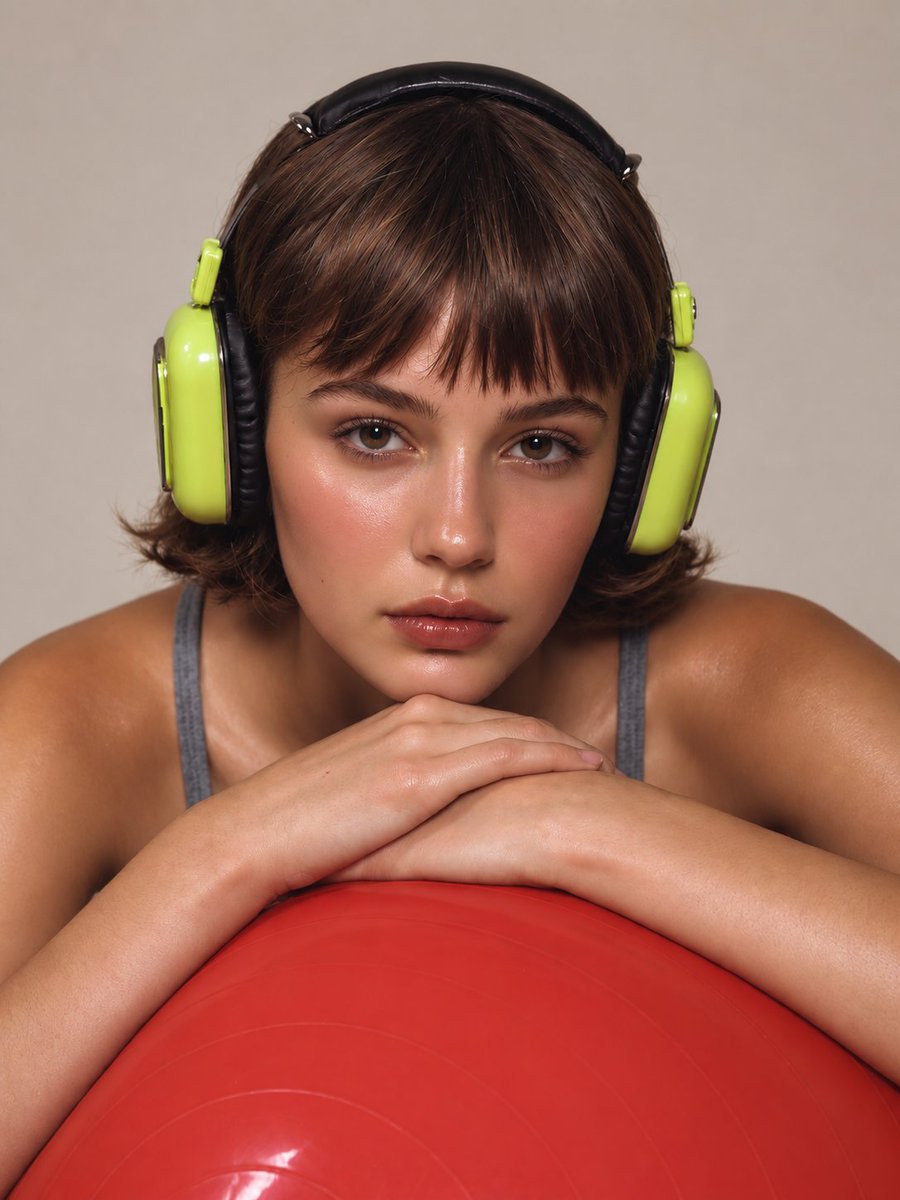 Profile / Avatar - Editorial Portrait with Retro Headphones — output 1