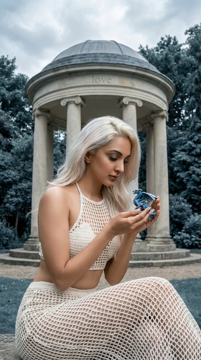Social Media Post - Woman with Platinum Hair and Snake โ output 1