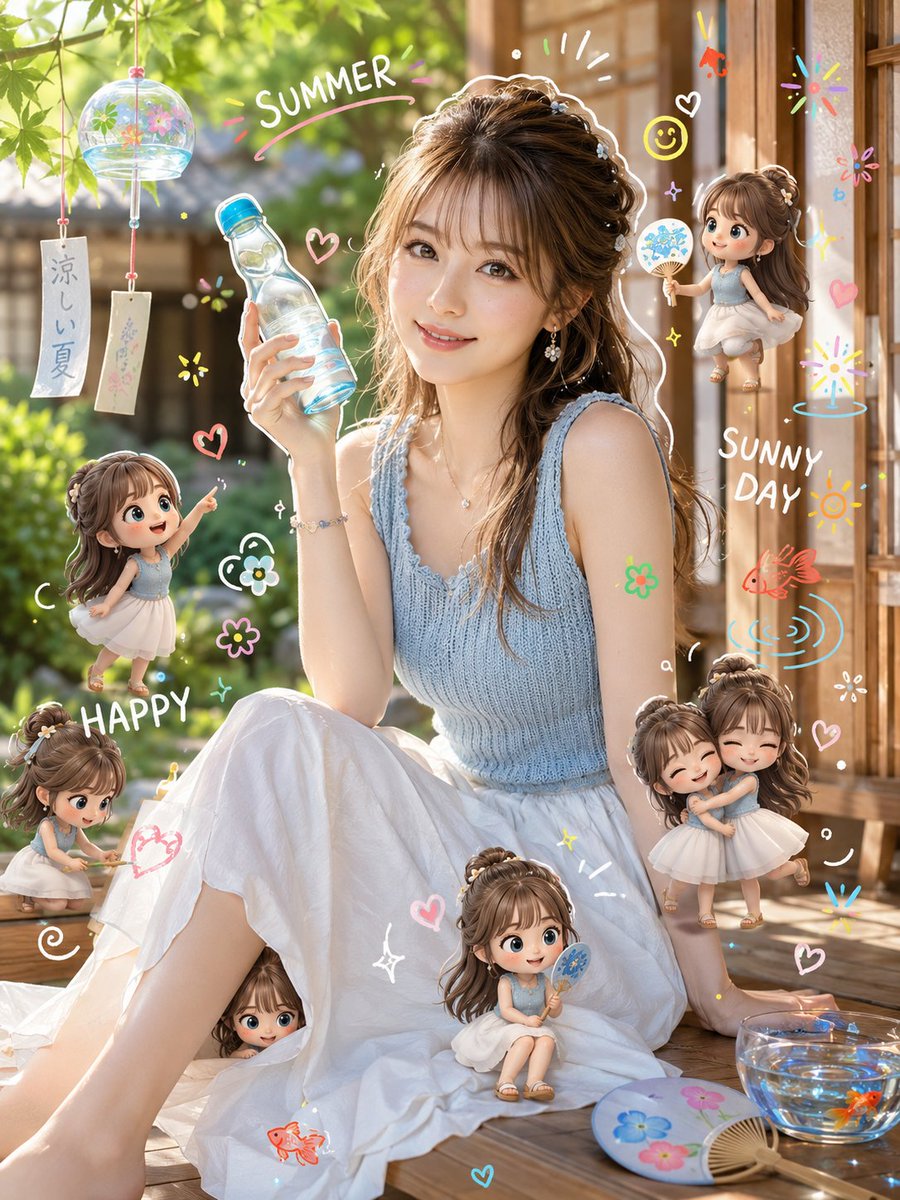 Comic / Storyboard - Summer Afternoon with Chibi Characters — output 1