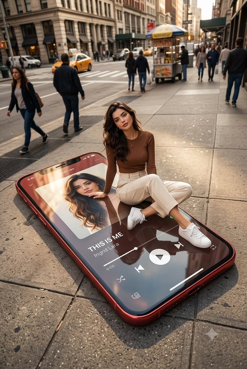 Product Marketing - Oversized Smartphone Street Portrait — output 1