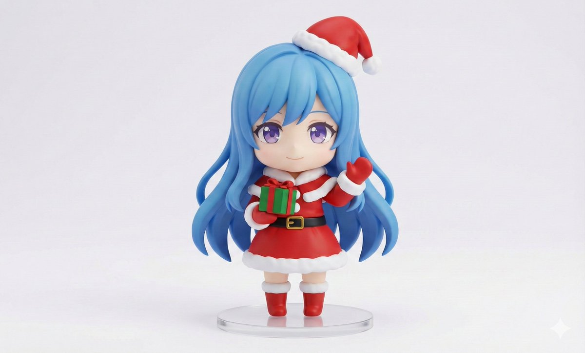 E-commerce Main Image - Chibi Santa Character Figure Generation Prompt โ output 1