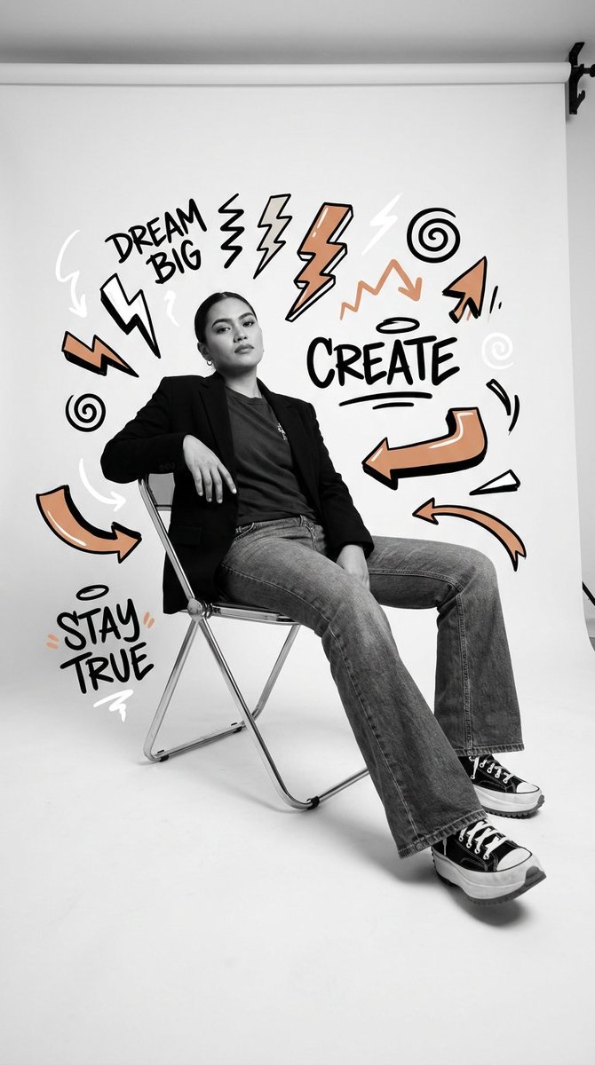 Poster / Flyer - Monochrome Editorial Street Art Portrait — output 1
