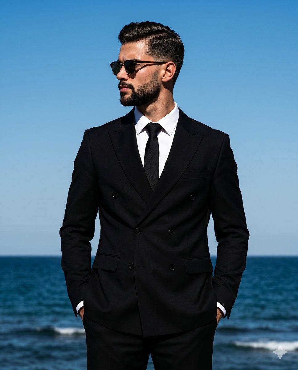 Product Marketing - Formal Menswear Coastal Editorial — output 1