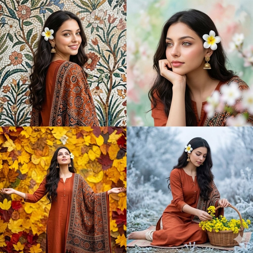 Comic / Storyboard - Four Seasons Portrait Collage — output 1