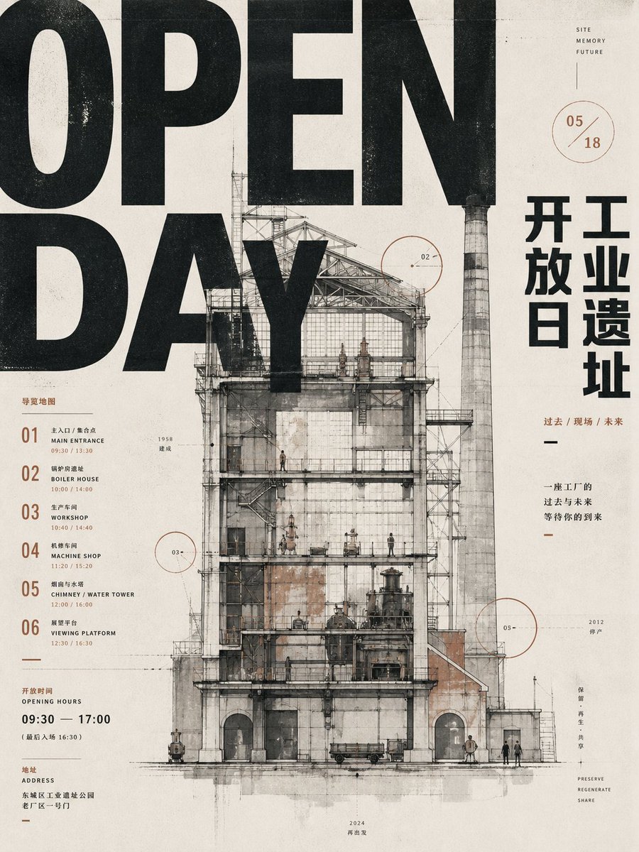 Infographic / Edu Visual - Industrial Heritage Open Day Poster — output 1
