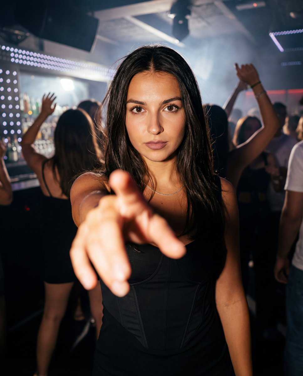 Product Marketing - Nightclub Fashion Portrait with Forced Perspective — output 1