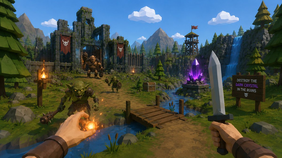 Game Asset - Low-Poly Fantasy Quest Screenshot — output 1