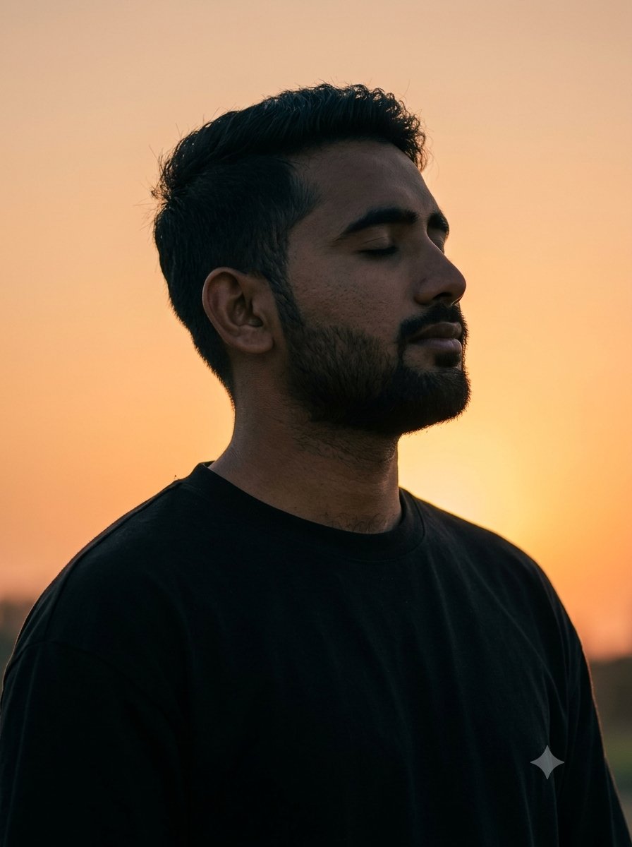 Profile / Avatar - Golden Hour Sunset Side Profile Portrait — output 1