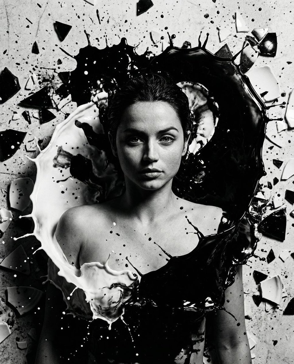 Product Marketing - Monochrome Yin Yang Splash Portrait — output 1