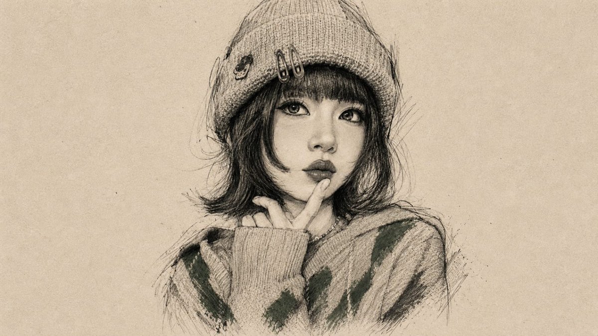 Profile / Avatar - Vintage Graphite Portrait Transformation — output 1
