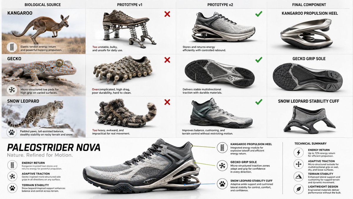 Infographic / Edu Visual - Bio-Inspired Industrial Shoe Design Board — output 1