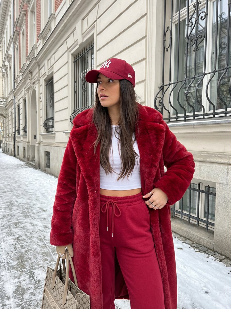 Street Style Fashion Shoot in Winter Snow — output 1