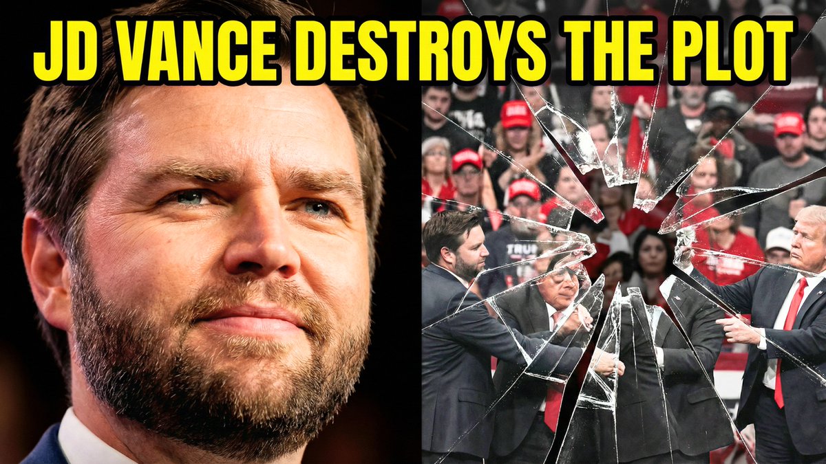 YouTube Thumbnail - Split-Screen YouTube Thumbnail: JD Vance Political Commentary — output 1