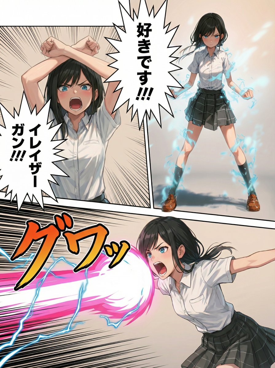 Comic / Storyboard - Eraser Gun Style Prompt for Nano Banana Pro (Fighting Pose Stage) — output 1