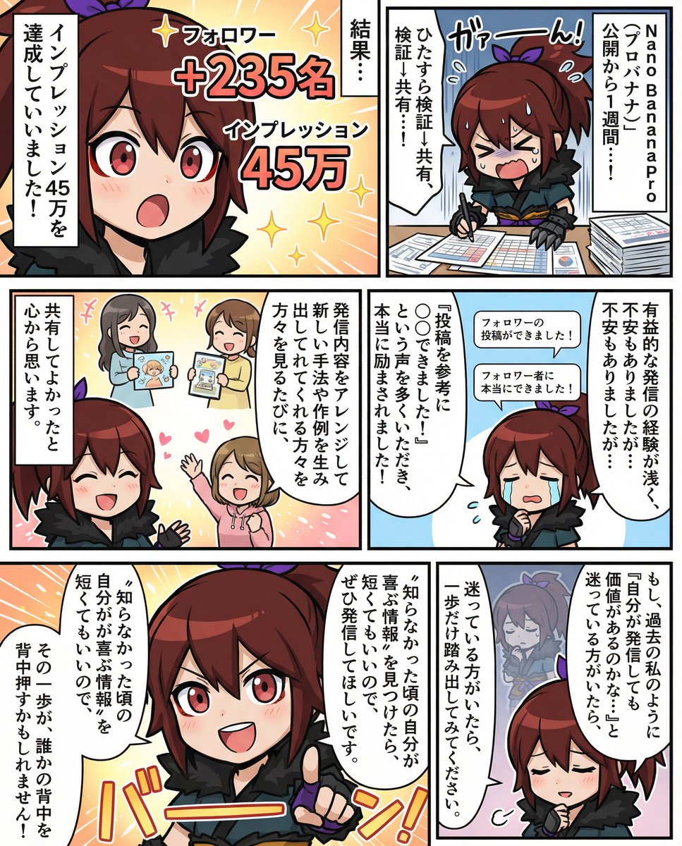 Moe-style full-color manga from given character and story — output 1