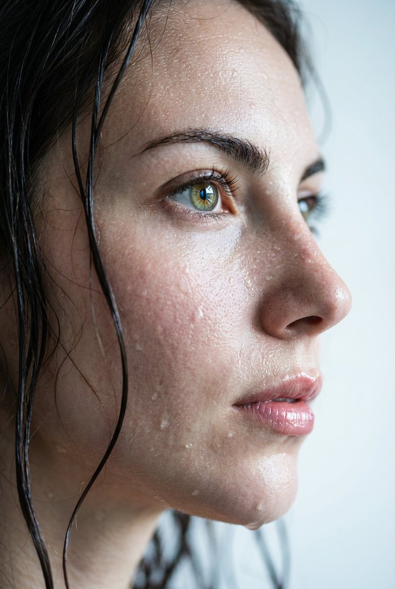 Product Marketing - Hyper-Realistic Wet Skin Portrait — output 1