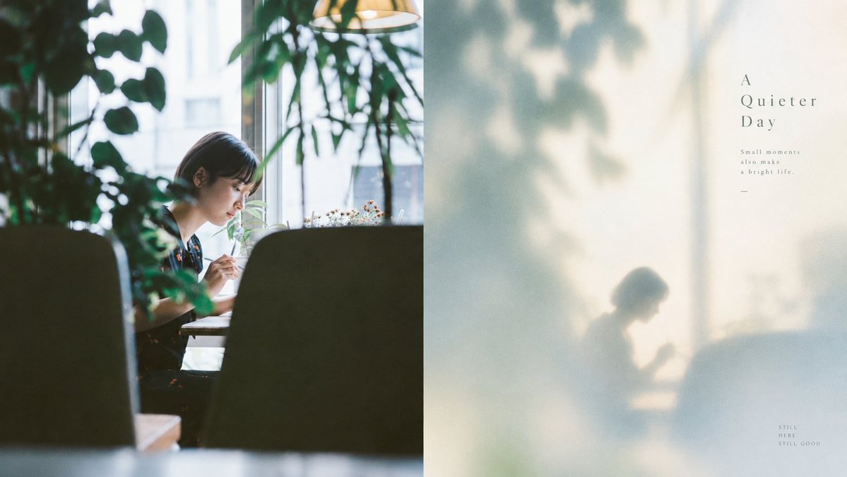 Social Media Post - Soft-Focus Diptych of a Quiet Writing Moment — output 1