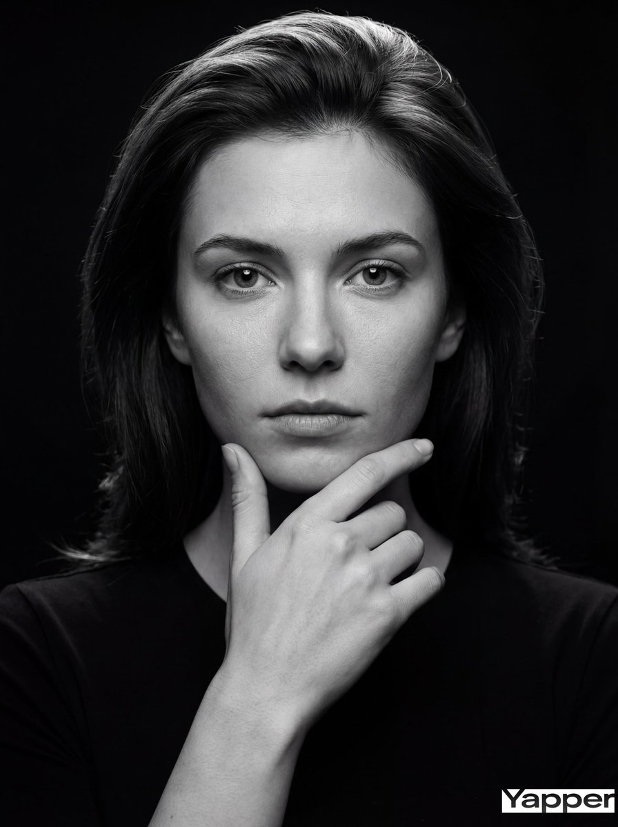 Profile / Avatar - Fine-Art Cinematic Monochrome Portrait (Thinker Pose) — output 1
