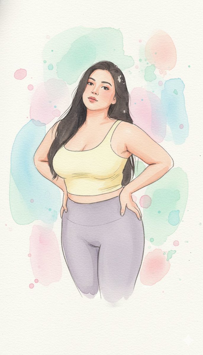 Watercolor Blob Doodle Identity Preservation Prompt — output 1