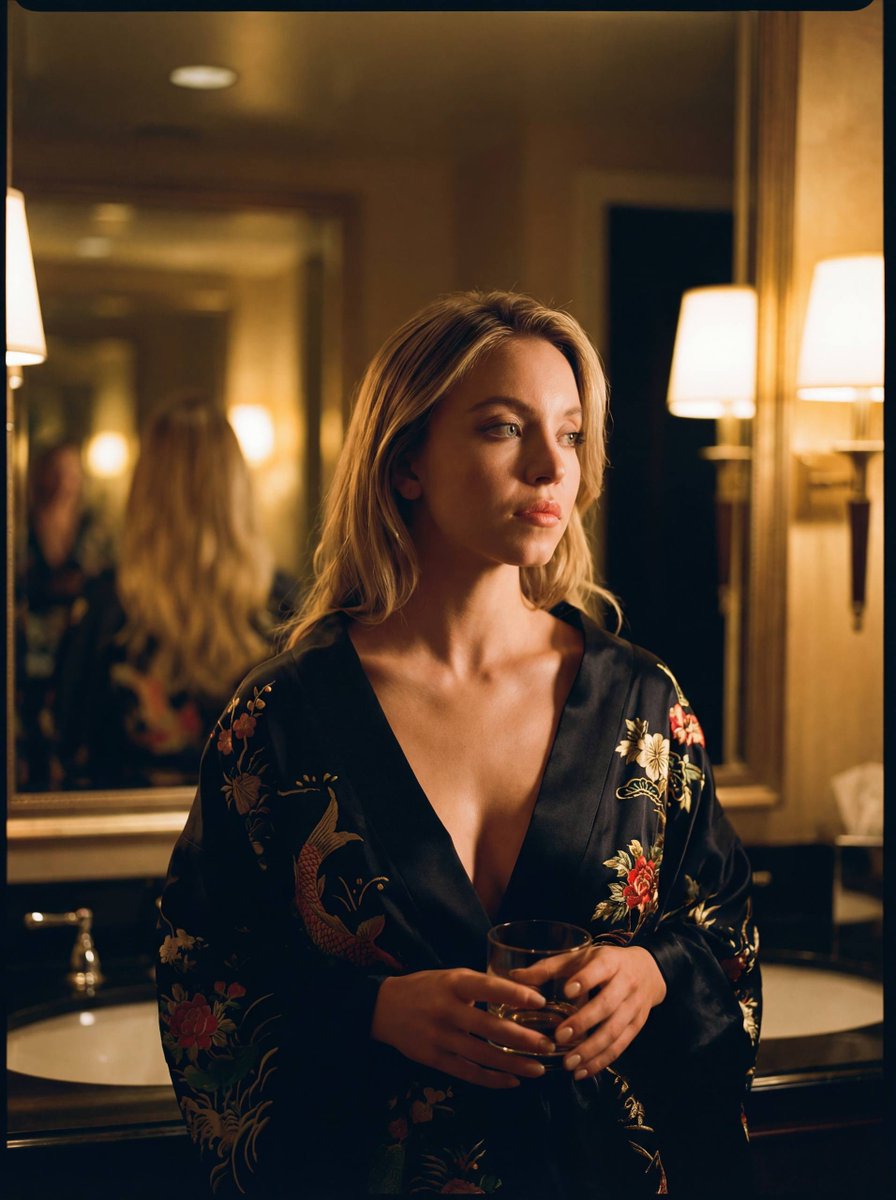 Cinematic Tokyo Hotel Portrait Prompt (Sydney Sweeney Likeness) — output 1
