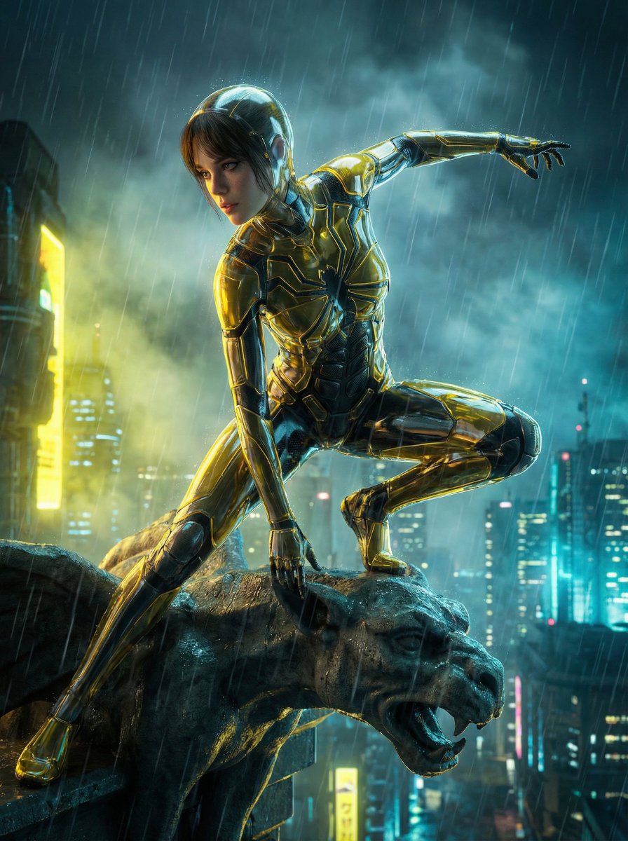 Game Asset - Crystal Spider Suit in Neo-Tokyo — output 1