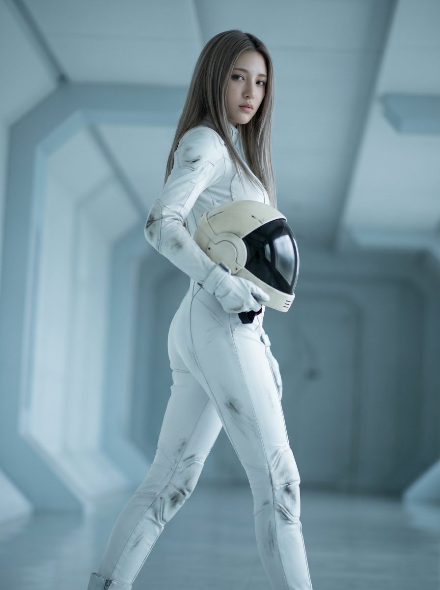 Game Asset - Futuristic Space Pilot Cinematic Shot — output 1