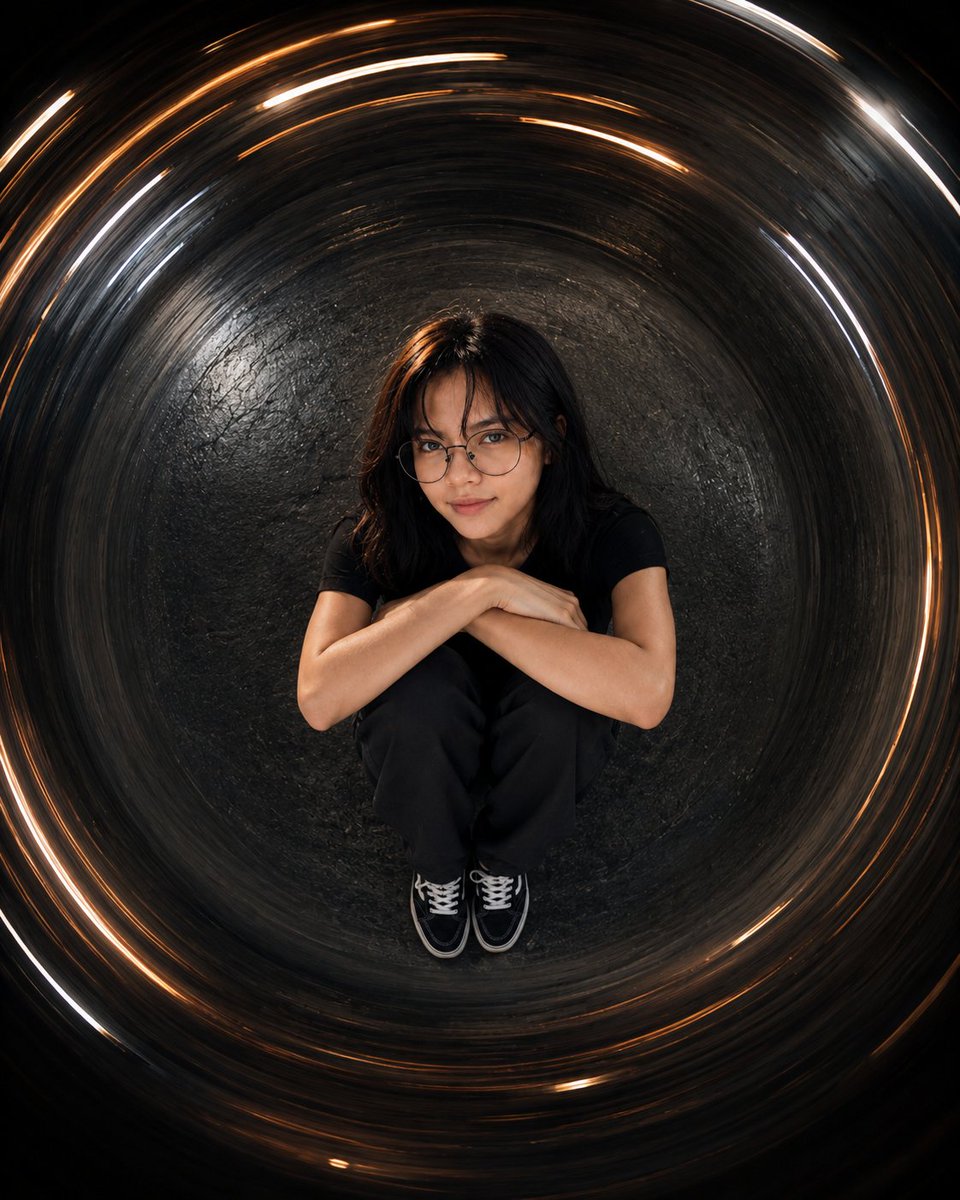 Social Media Post - Cinematic Tunnel Fashion Portrait — output 1