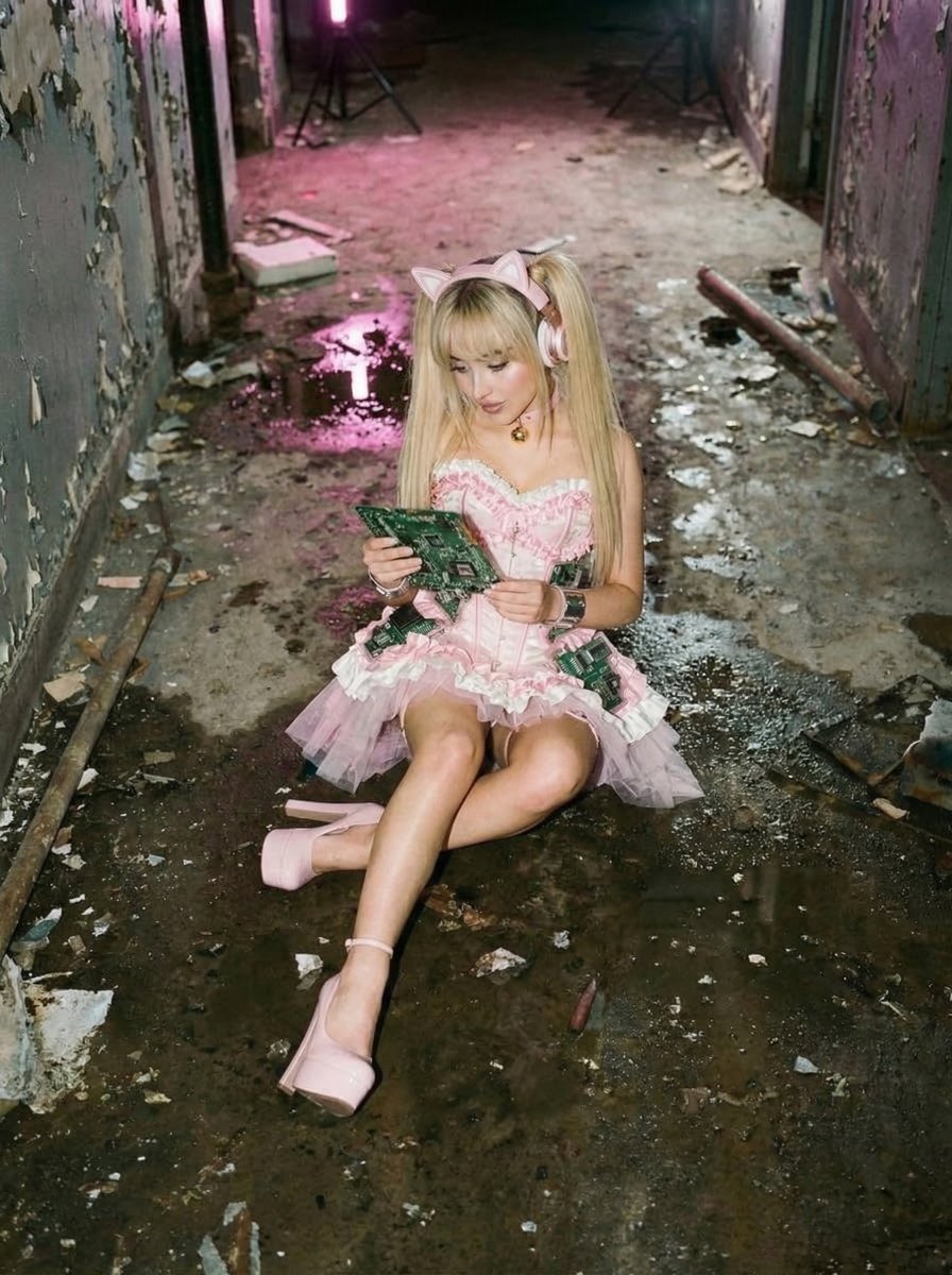 Profile / Avatar - Cyberpunk Magical Girl Sabrina Carpenter Prompt for Nano Banana Pro — output 1