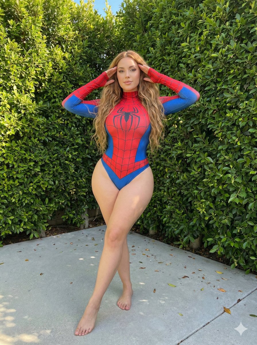 Photorealistic Spider-Girl Cosplay Portrait — output 1
