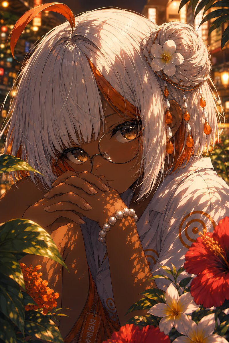 Profile / Avatar - Vermilion Summer Garden Portrait — output 1