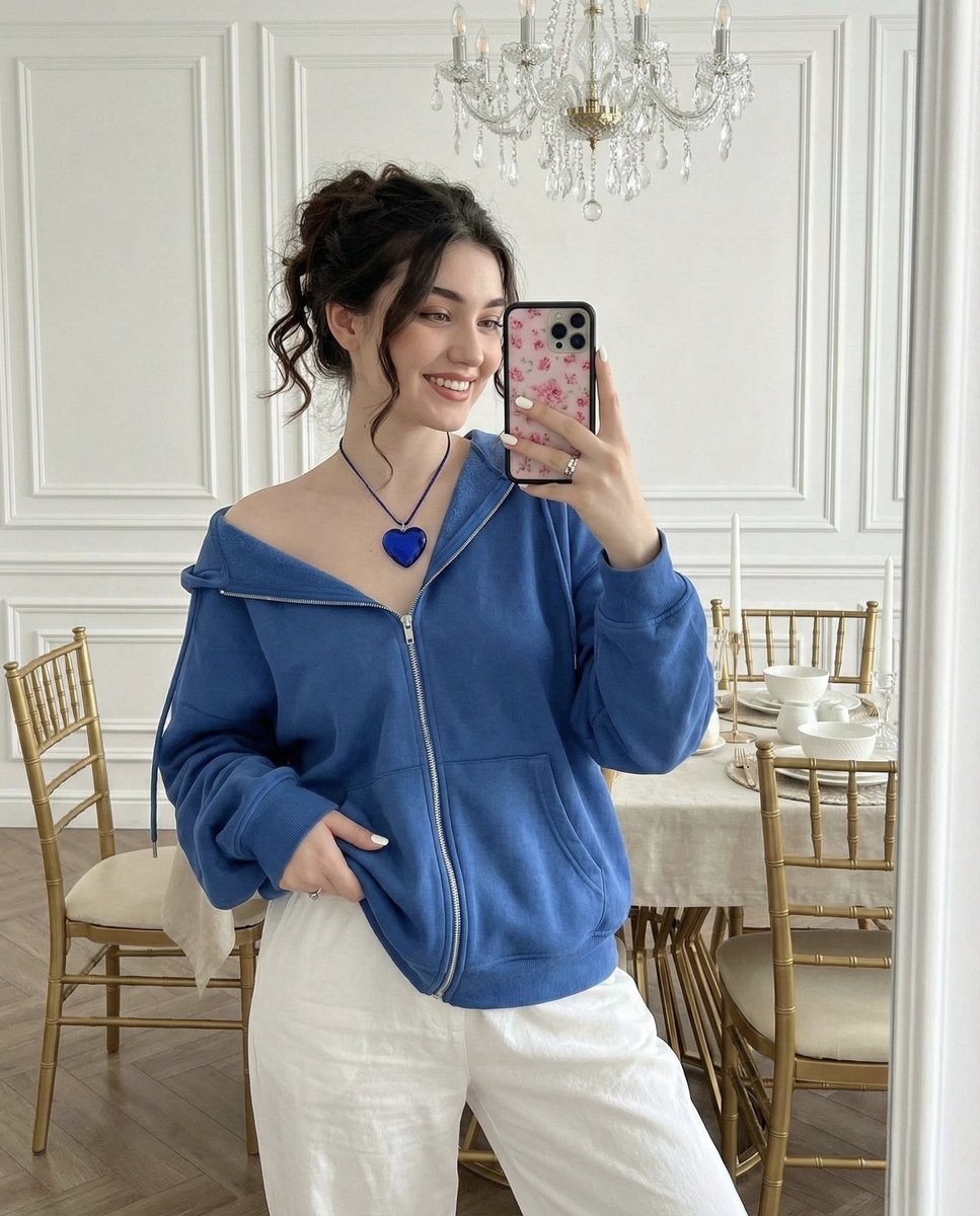 Glamorous Mirror Selfie in an Elegant Dining Room — output 1