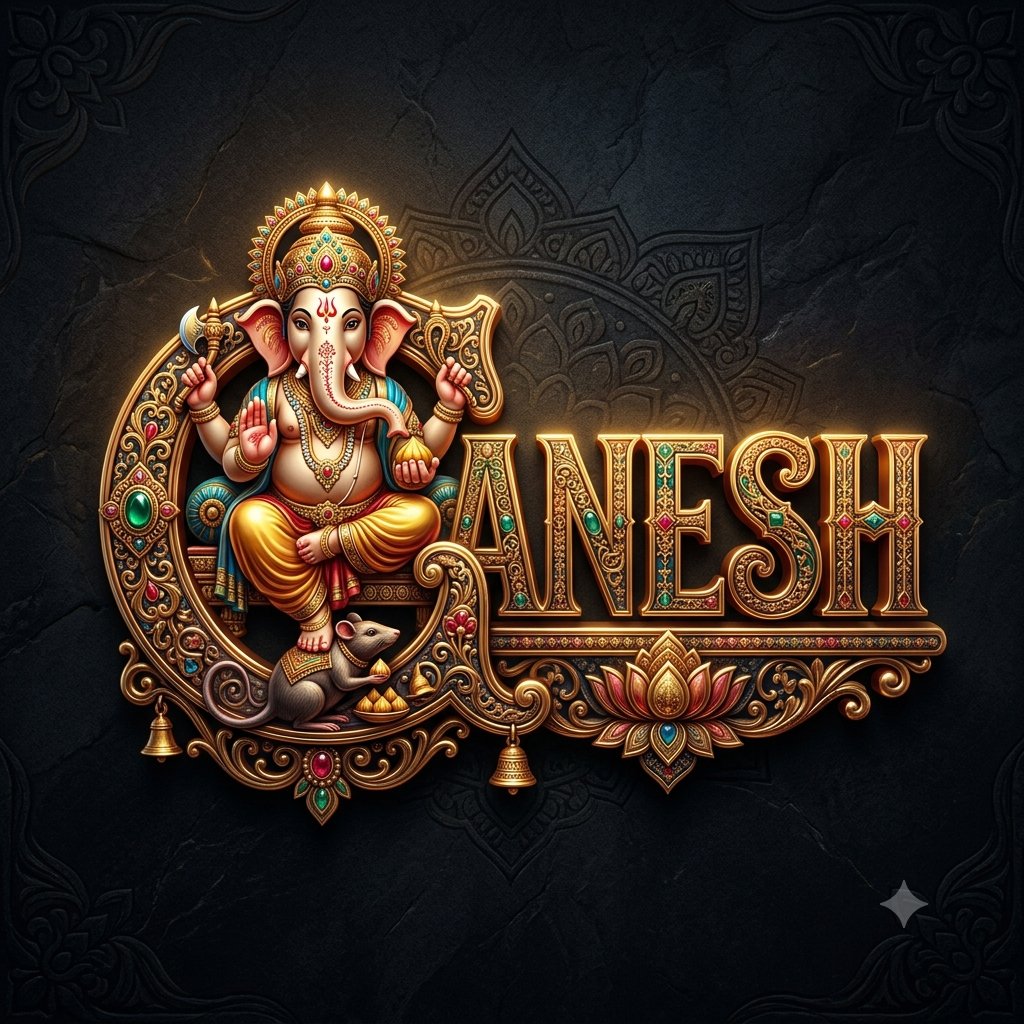 Product Marketing - Ganesh Chaturthi 3D Logo — output 1
