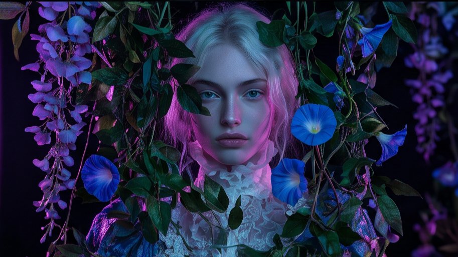 Social Media Post - Recreate Image with Vines and Neon Lights — output 1