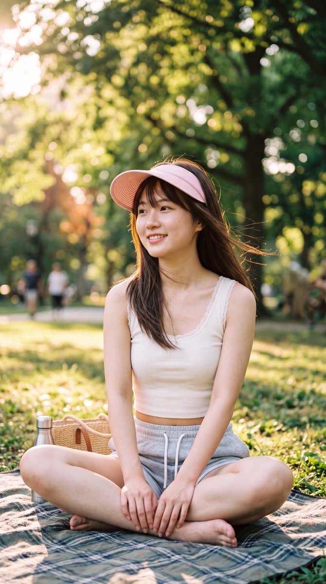 Profile / Avatar - Sunlit Park Picnic Portrait — output 1