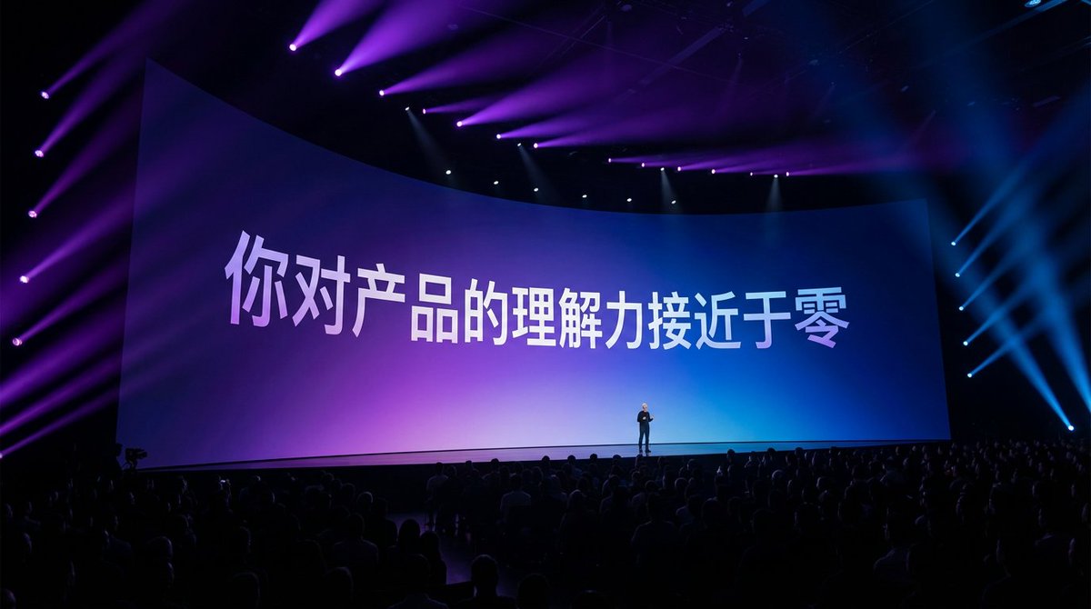 Apple keynote style presentation scene from text — output 1