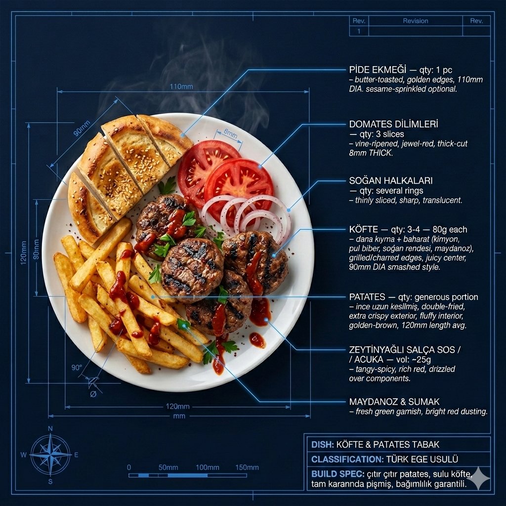 Infographic / Edu Visual - Technical Architectural Blueprint of KÖFTE & PATATES — output 1