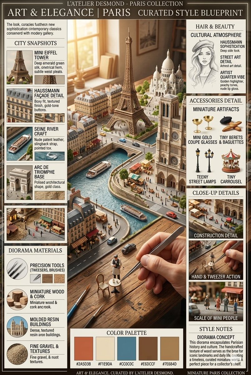 Infographic / Edu Visual - Parisian Diorama Infographic Blueprint — output 1