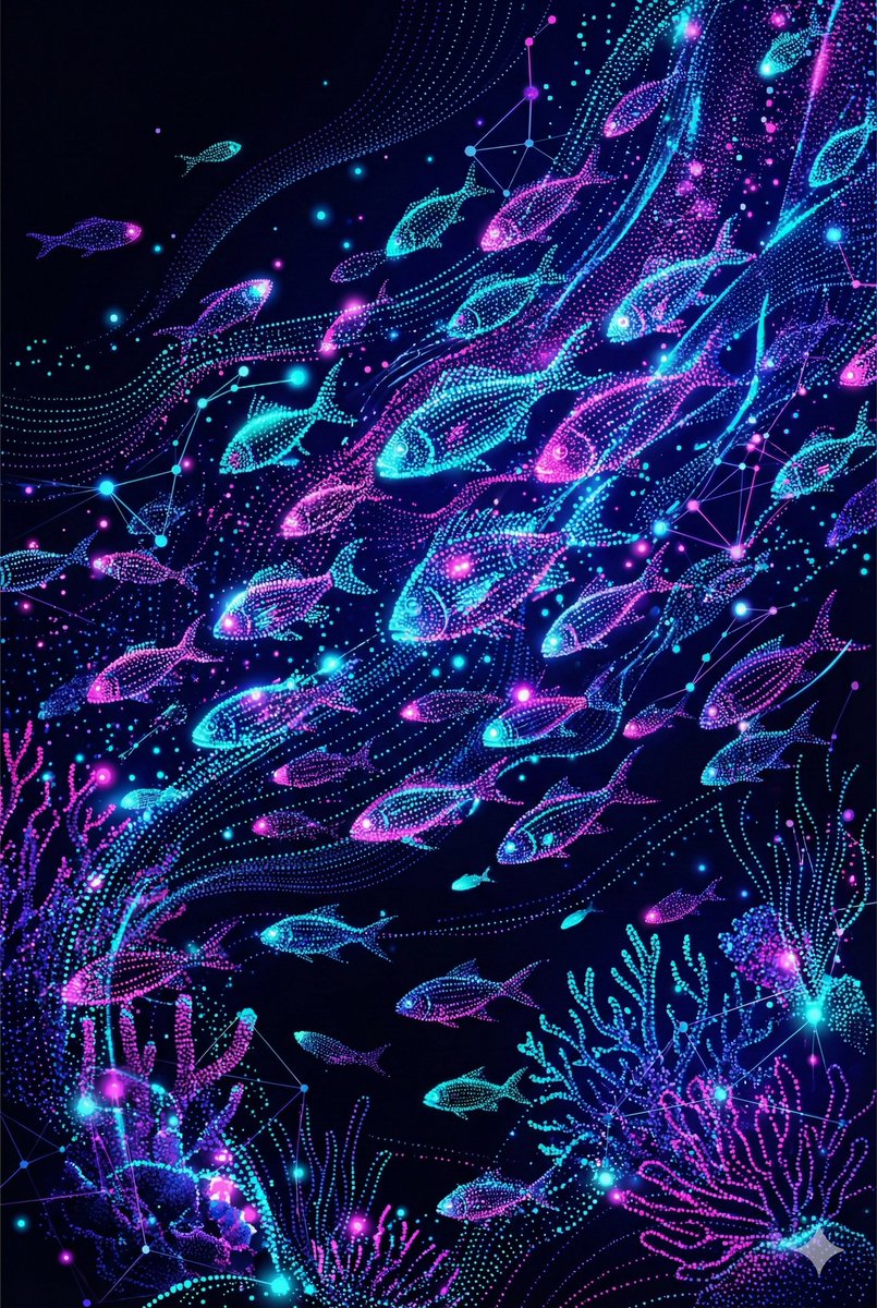 Social Media Post - Neon Pointillism Cyberpunk Illustration — output 1