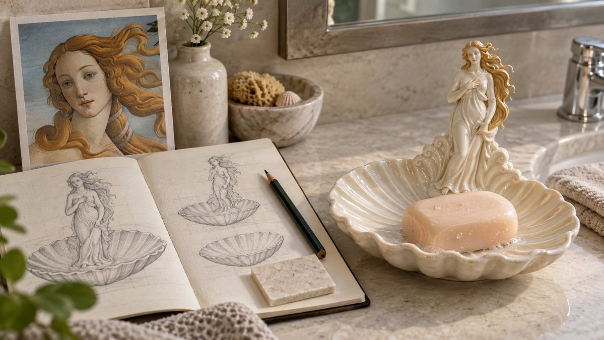 Product Marketing - Venus Soap Holder Bathroom Interior Design — output 1