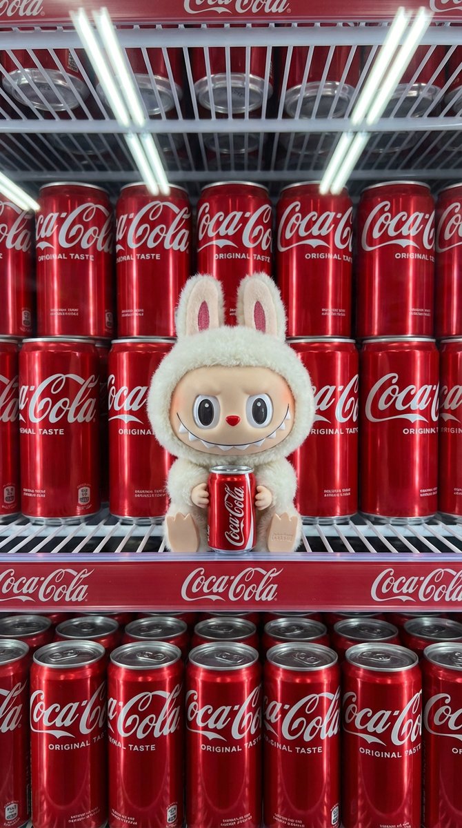Product Marketing - Product Shot Prompt for Nano Banana Pro: Art Toy in a Coca-Cola Cooler — output 1