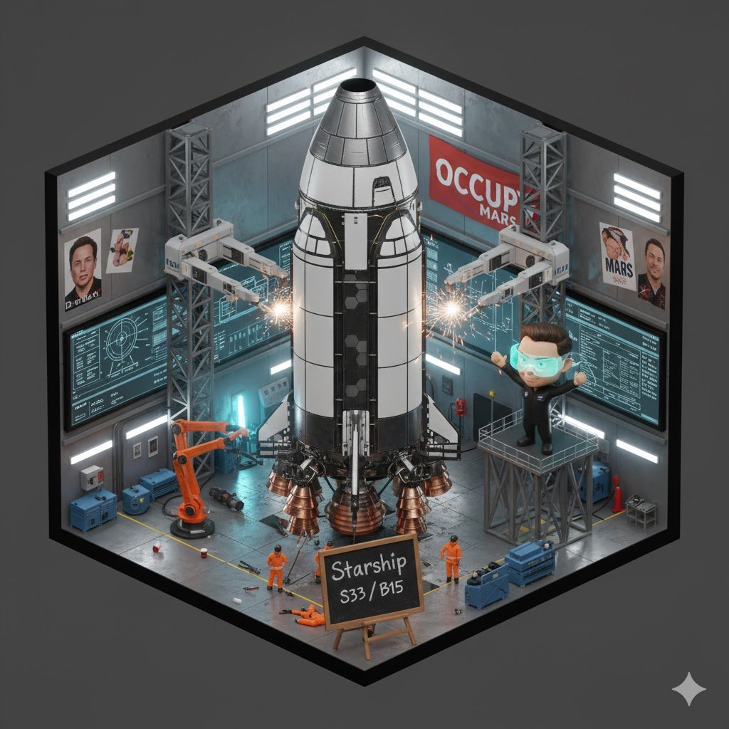 Isometric 3D Tony Stark Workshop Cube — output 1
