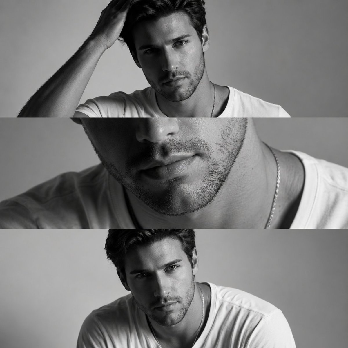 Product Marketing - Monochrome Fashion Editorial Triptych — output 1